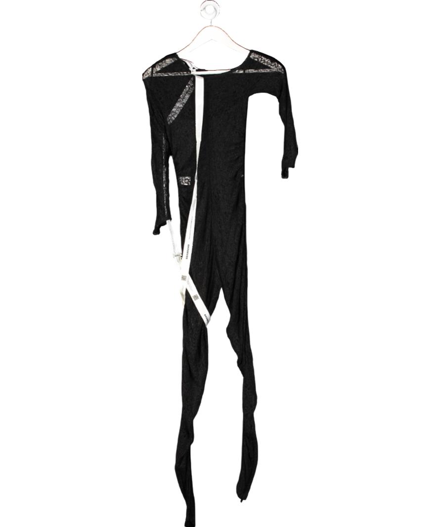 BBXBrand Black Kayya Lace Catsuit With Maxi Skirt- Panther UK S