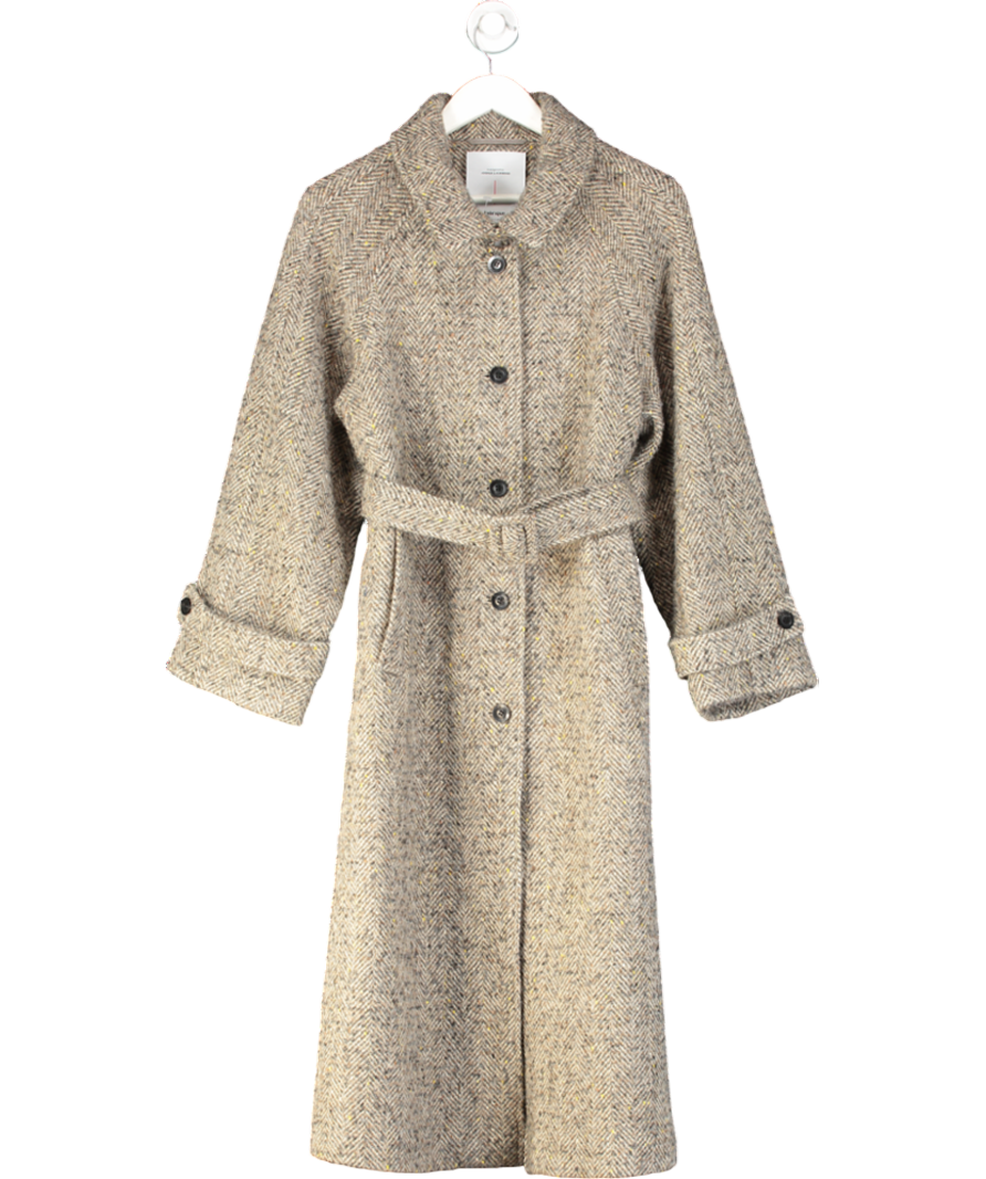 Fabrique Beige Joshua Lockwood Margot Wool Alpaca Blend Long Coat UK S