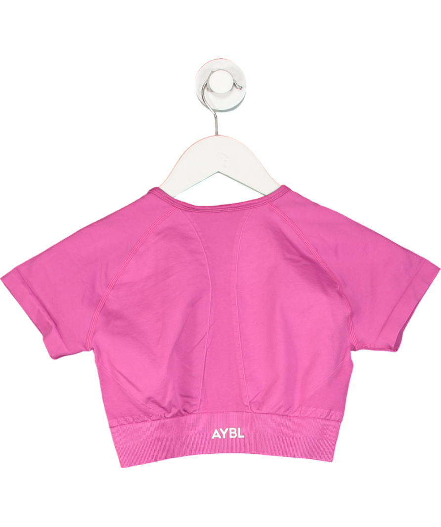 AYBL Pink Empower Seamless Crop Top UK S