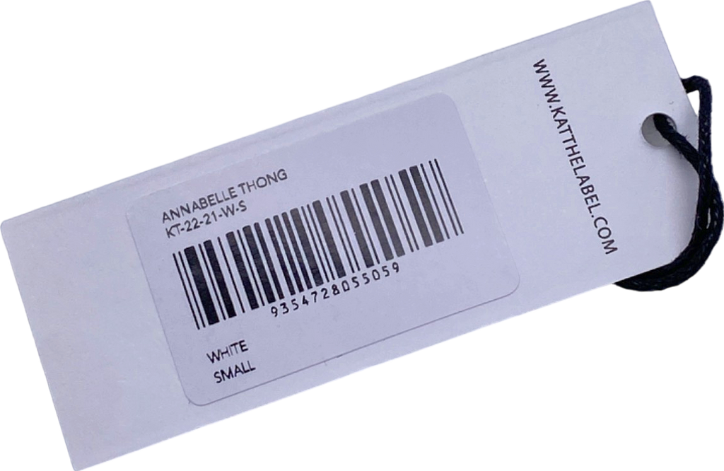 Kat the Label White Annabelle Thong UK S