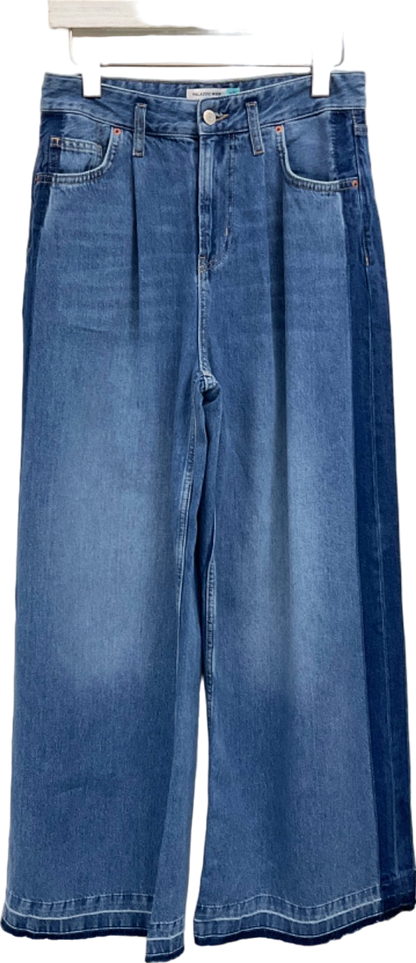 Next Blue Palazzo Wide High Rise Jeans UK 8