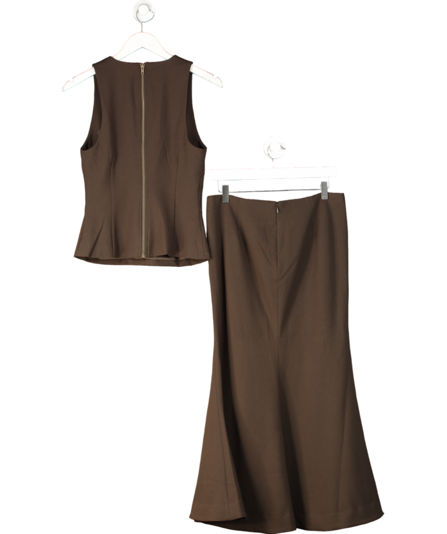 Khy Brown Tailored Tank Top And Long Skirt UK S