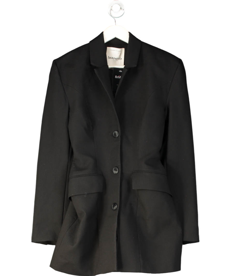 House of CB Black Amia Woven Blazer Mini Dress UK S