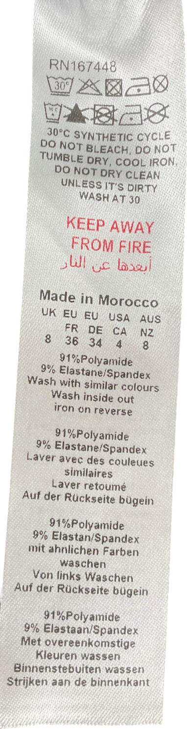 PrettyLittleThing Black Lace Foldover Flares UK 8