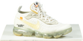 Off-White x Nike White Knit Fabric and Suede Air Vapor Max Trainers UK 7