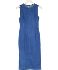 Stradivarius Blue Dark Wash Denim Tank Midi Dress UK M