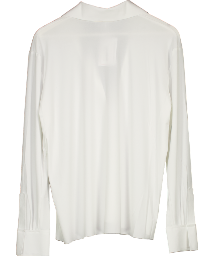 Norma Kamali White Shirt With Collar Stand UK S