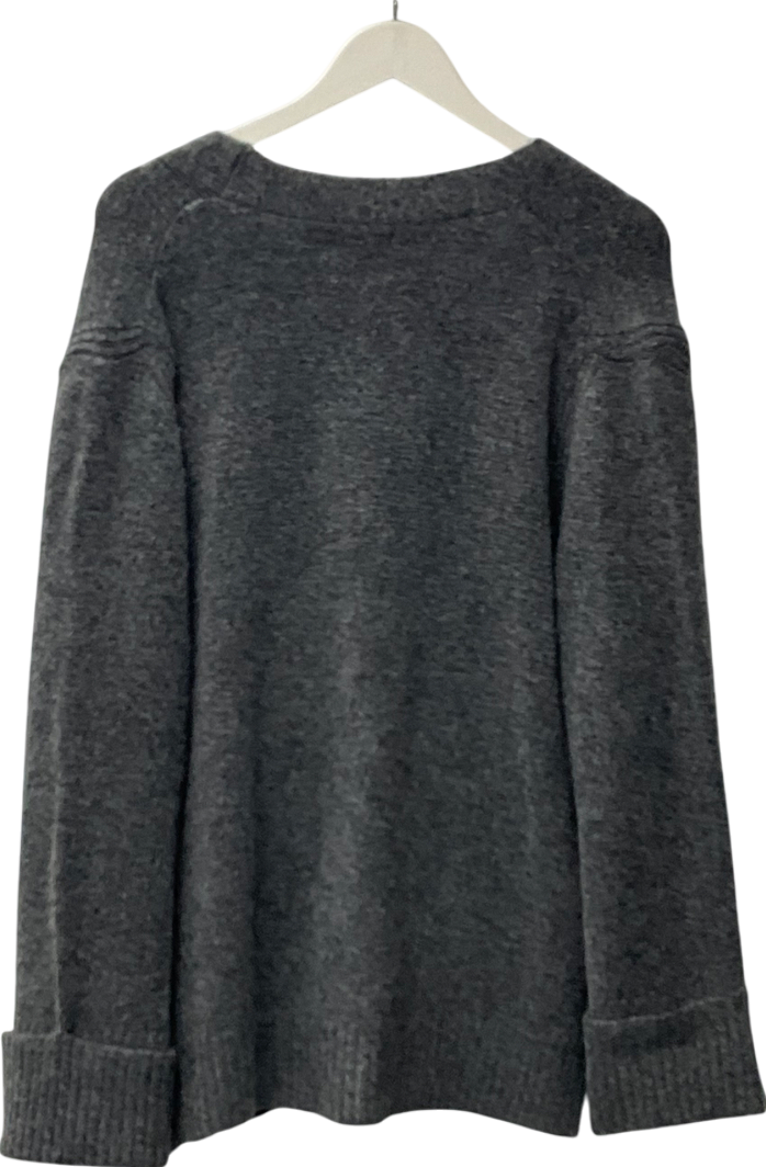 River Island Green Grey Knit Button Up Cardigan UK L