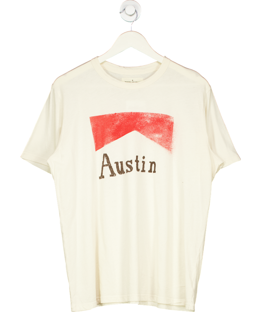 Imogene And Willie Cream Cowboy Austin T-shirt UK L