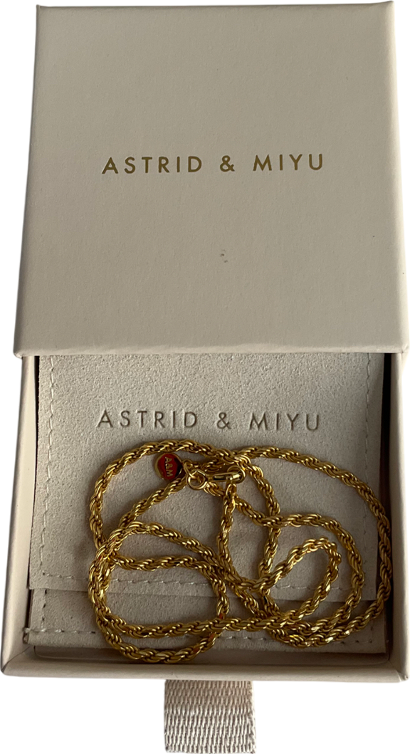 Astrid & Miyu Yellow Gold Essential Rope Chain Necklace