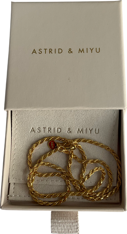 Astrid & Miyu Yellow Gold Essential Rope Chain Necklace