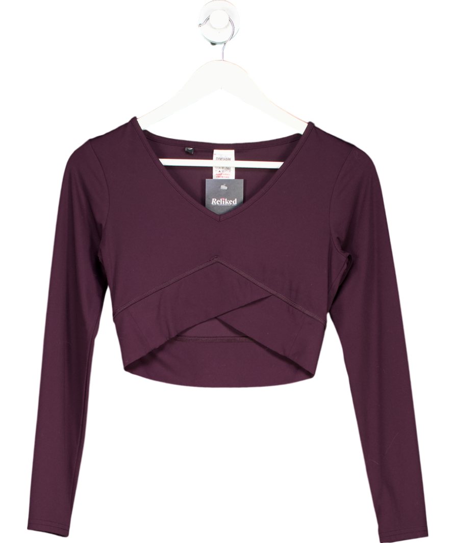 gymshark Brown Long Sleeve Activewear Top UK XS