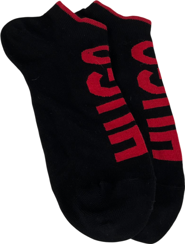 Hugo Black Logo Ankle Socks One Size