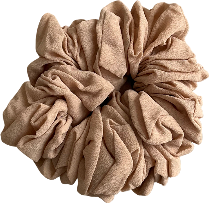 Anisa Sojka Beige Large Chiffon Scrunchie