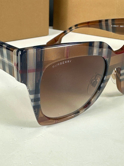 Burberry Brown Check Sunglasses B4364-F 3967/13 in case & Box