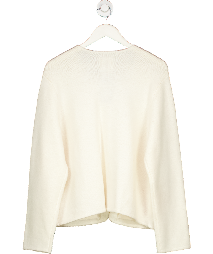 Abercrombie & Fitch Cream Wool Blend Cardigan With Gold Buttons UK XL