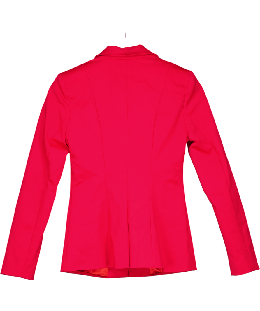 Club L Red Sarana Plunge Neck Tailored Blazer UK 8