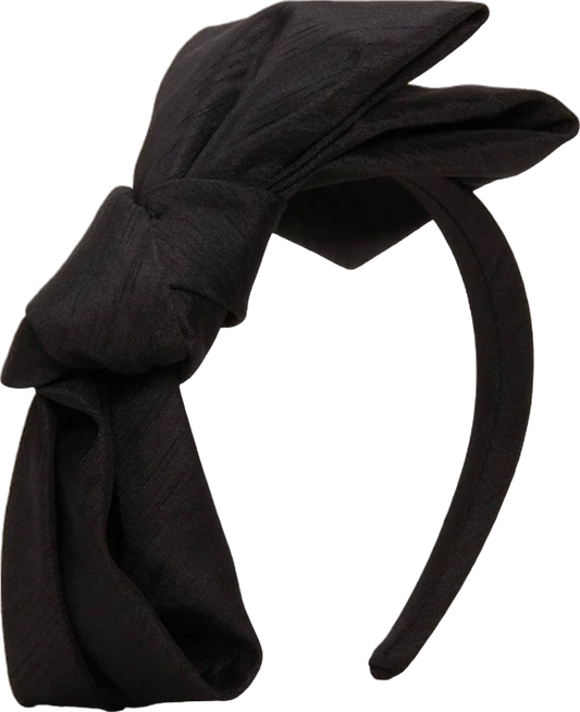 Phase Eight Black Silk Bow Headband Bnwt One Size