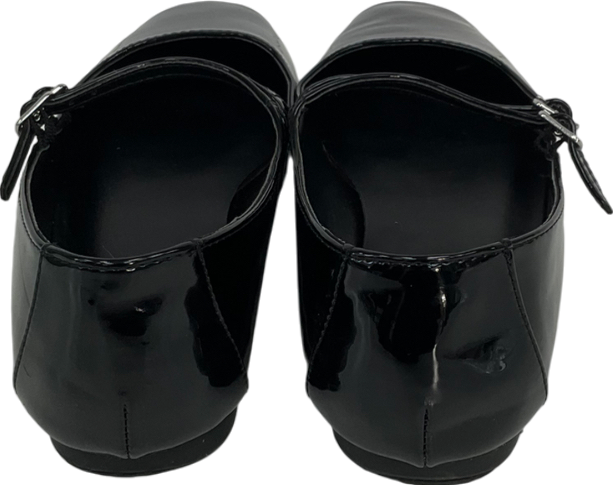 STEVE MADDEN Black Alisah Patent Sandal UK 6 EU 39 👠