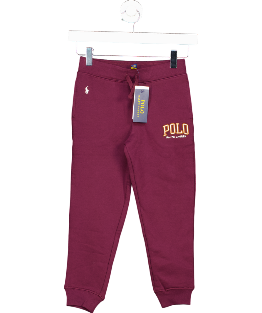 Polo Ralph Lauren Red Embroidered Polo Logo Joggers 7 Years