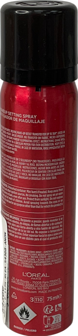 loreal Infallible 3-second Setting Spray 75ml