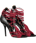 JF London Black Rope Lace Heels UK 6 EU 39 👠