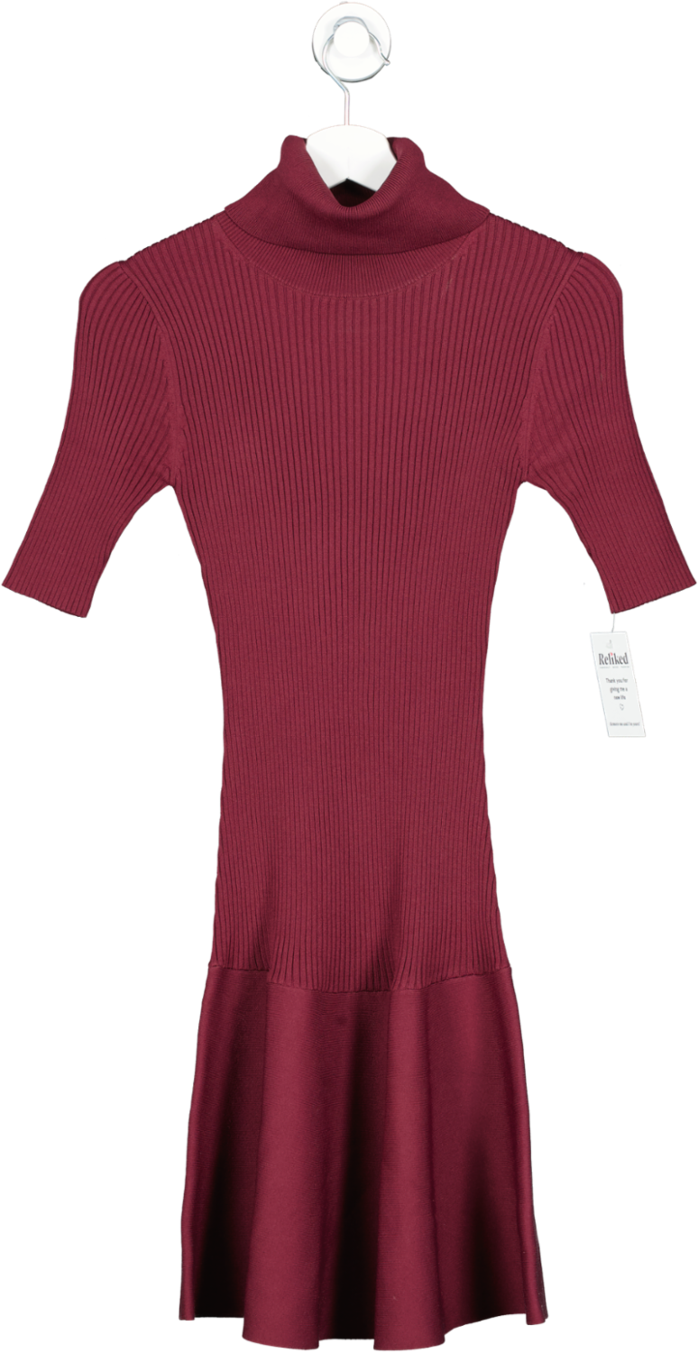 Michael Kors Red Ribbed Swing Dress UK XS
