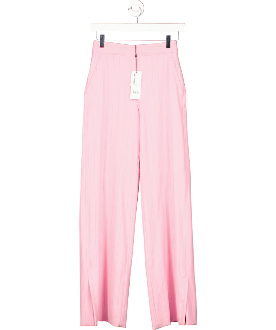 ME + EM Pink Pinstripe Tailored Man Pants UK 4