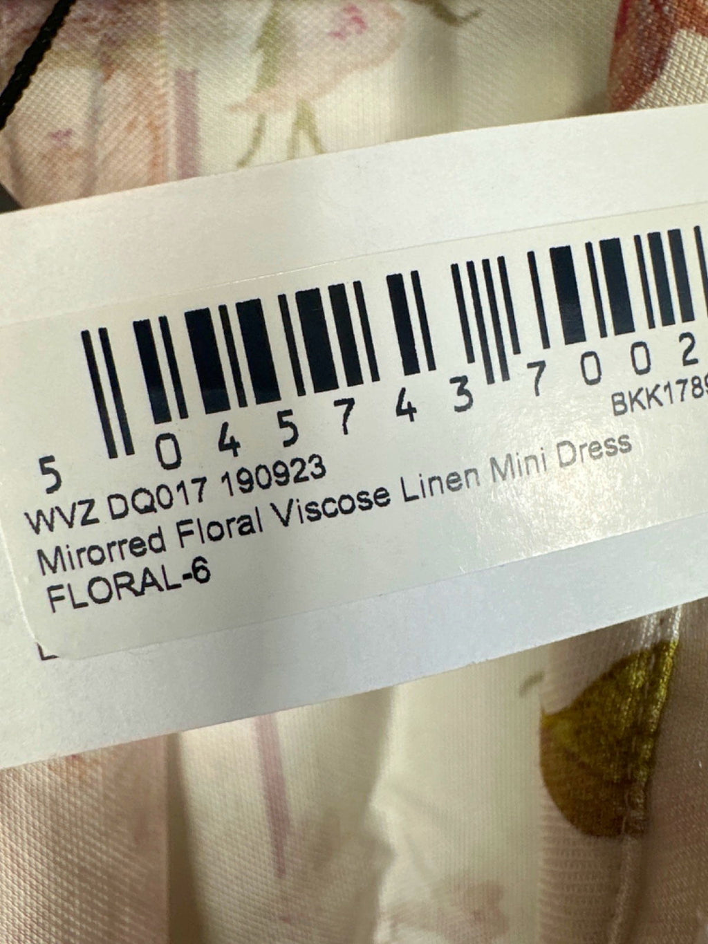 Karen Millen Pink Mirrored Floral Viscose Linen Mini Dress UK 6