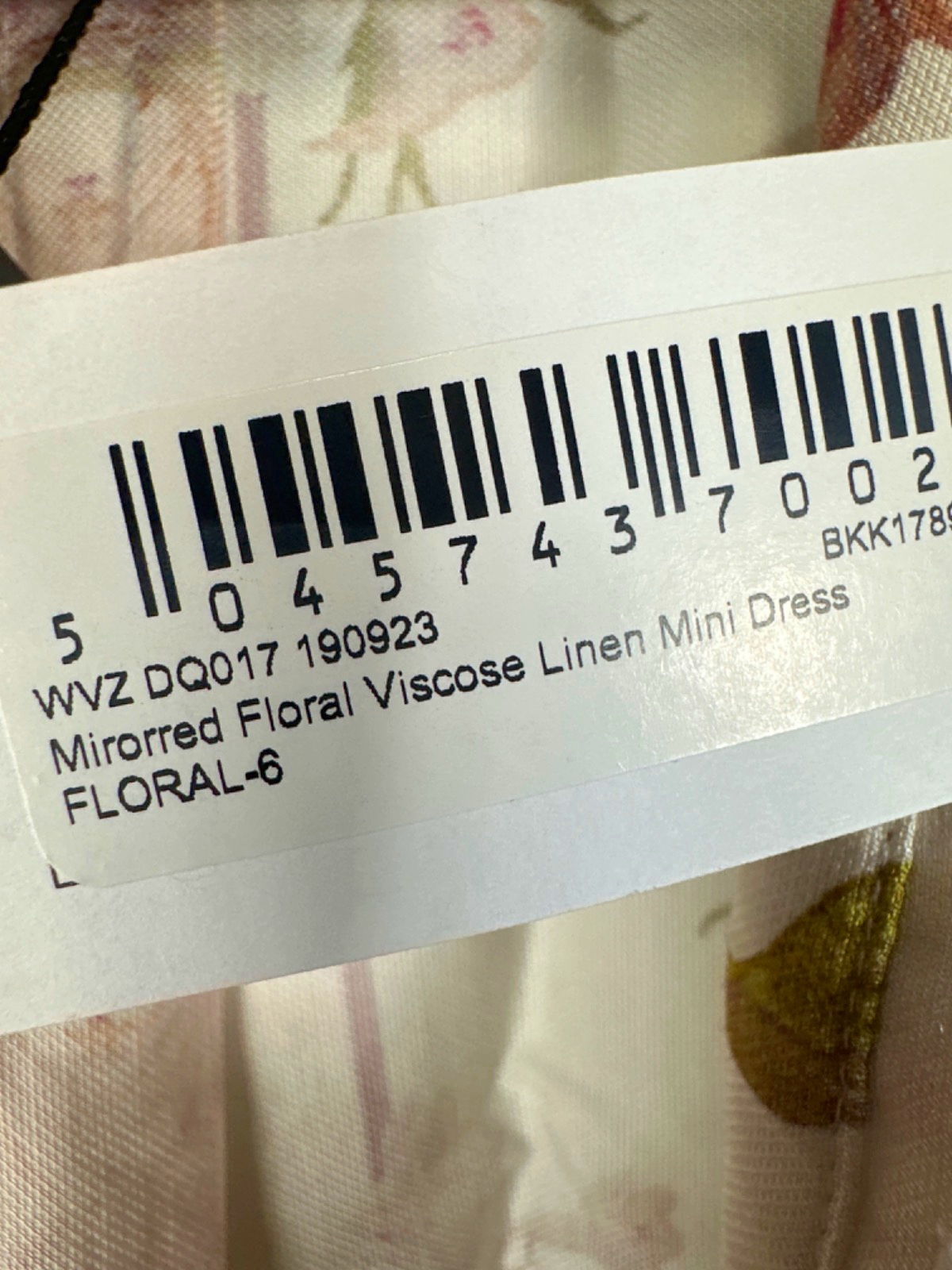 Karen Millen Pink Mirrored Floral Viscose Linen Mini Dress UK 6