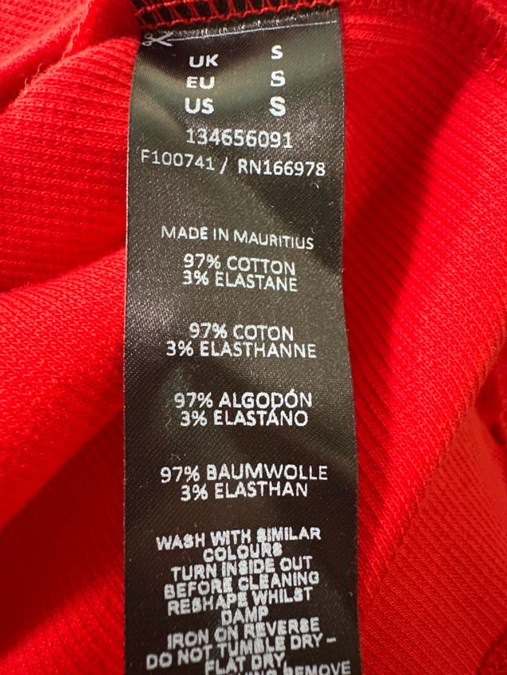 ASOS Red Ribbed Tank Top UK S