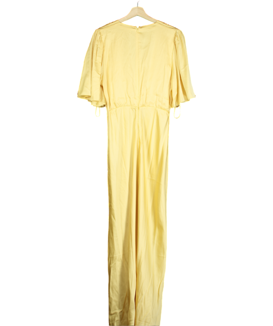 Abercrombie & Fitch Yellow O-ring Maxi Dress UK L