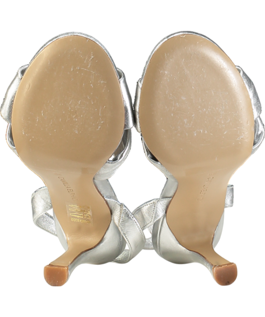 Camilla Elphick Metallic Knot Slingback Heeled Sandals UK 6 EU 39 👠