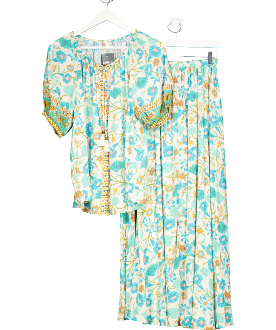 Spell Blue Goldie Blouse And Maxi Skirt UK S