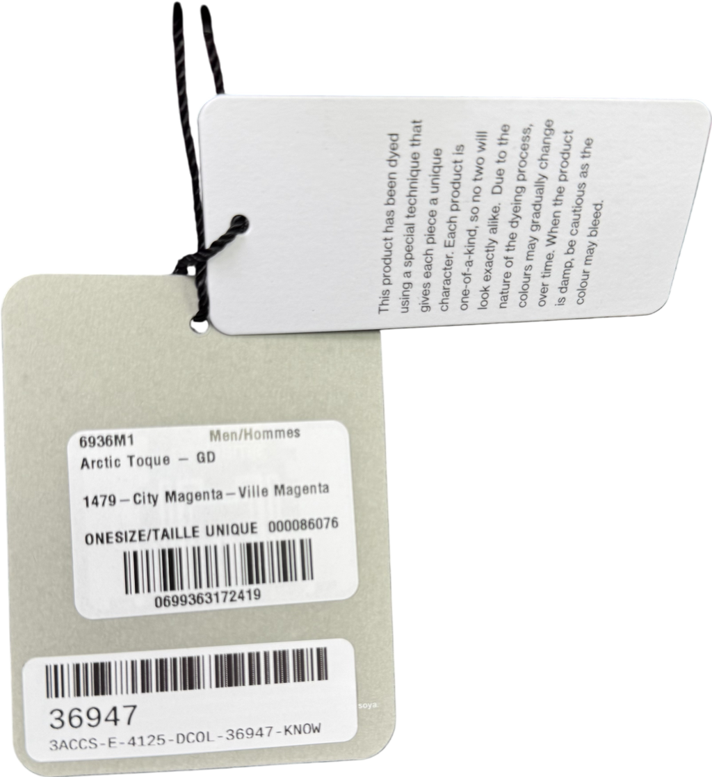 Canada Goose Pink Arctic Toque Garment Dye Beanie City Magenta One Size