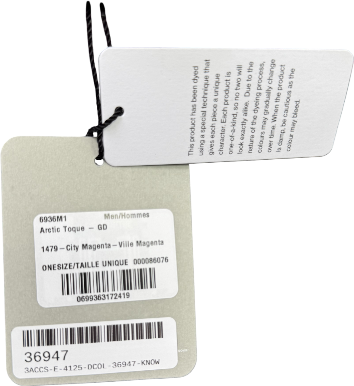 Canada Goose Pink Arctic Toque Garment Dye Beanie City Magenta One Size