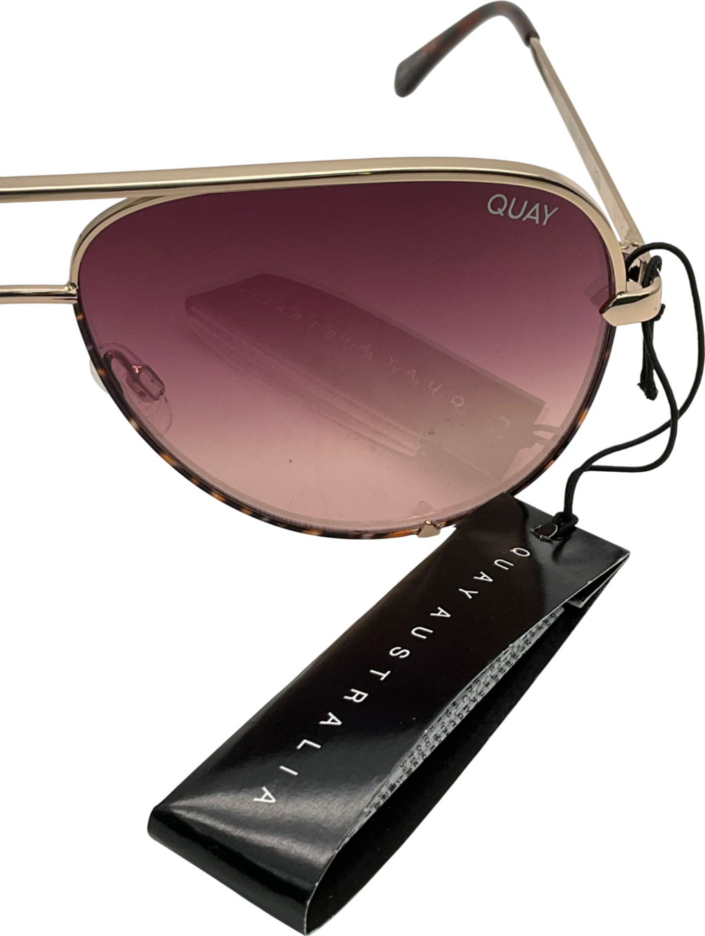 QUAY Metallic High Key Sunglasses In Original Case One Size