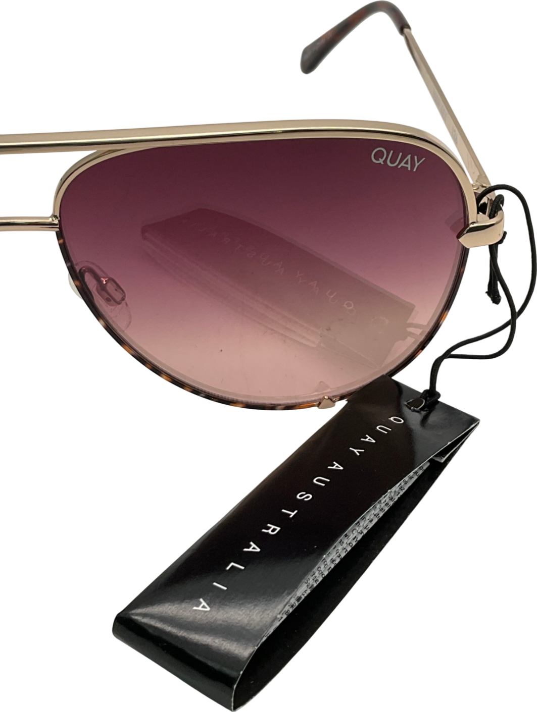 QUAY Metallic High Key Sunglasses In Original Case One Size