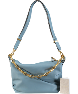 Jimmy Choo Blue ‘diamond’ Leather Hobo Shoulder Bag