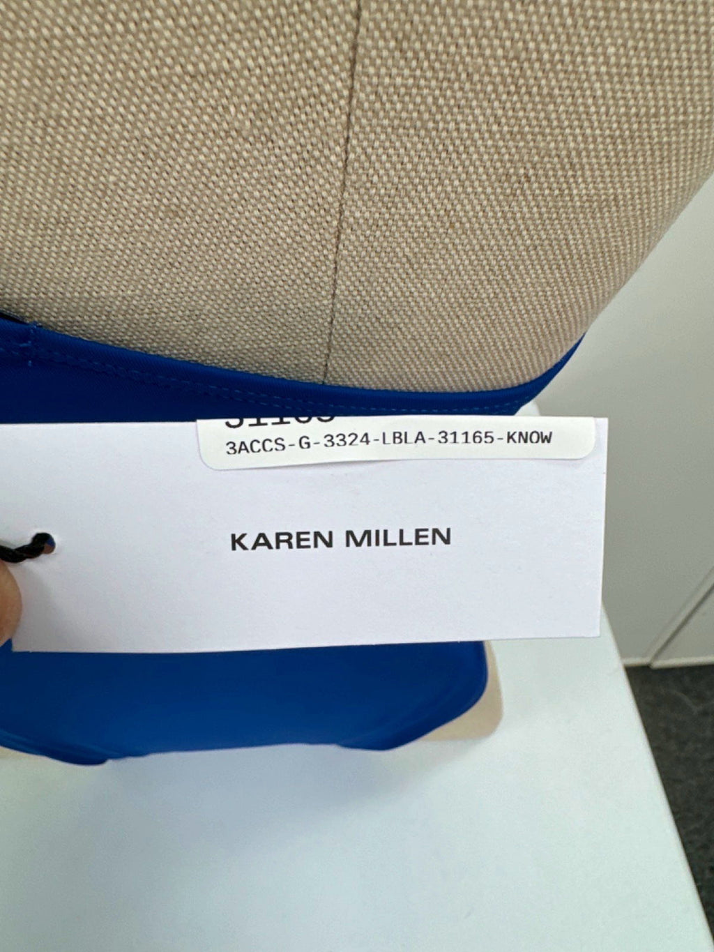 Karen Millen Blue Cut Out Ring Detail Swimsuit UK XS