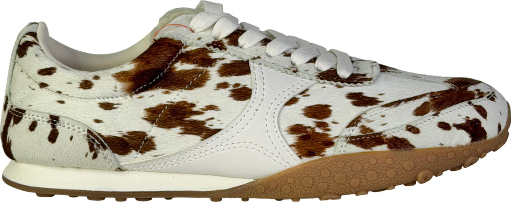 ASOS White Dive Premium Leather Lace Up Trainers In Deer Print UK 5 EU 38 👠