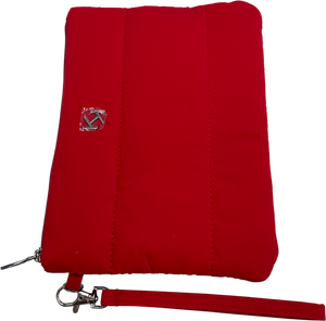 kiko Red Padded Zip Pouch One Size