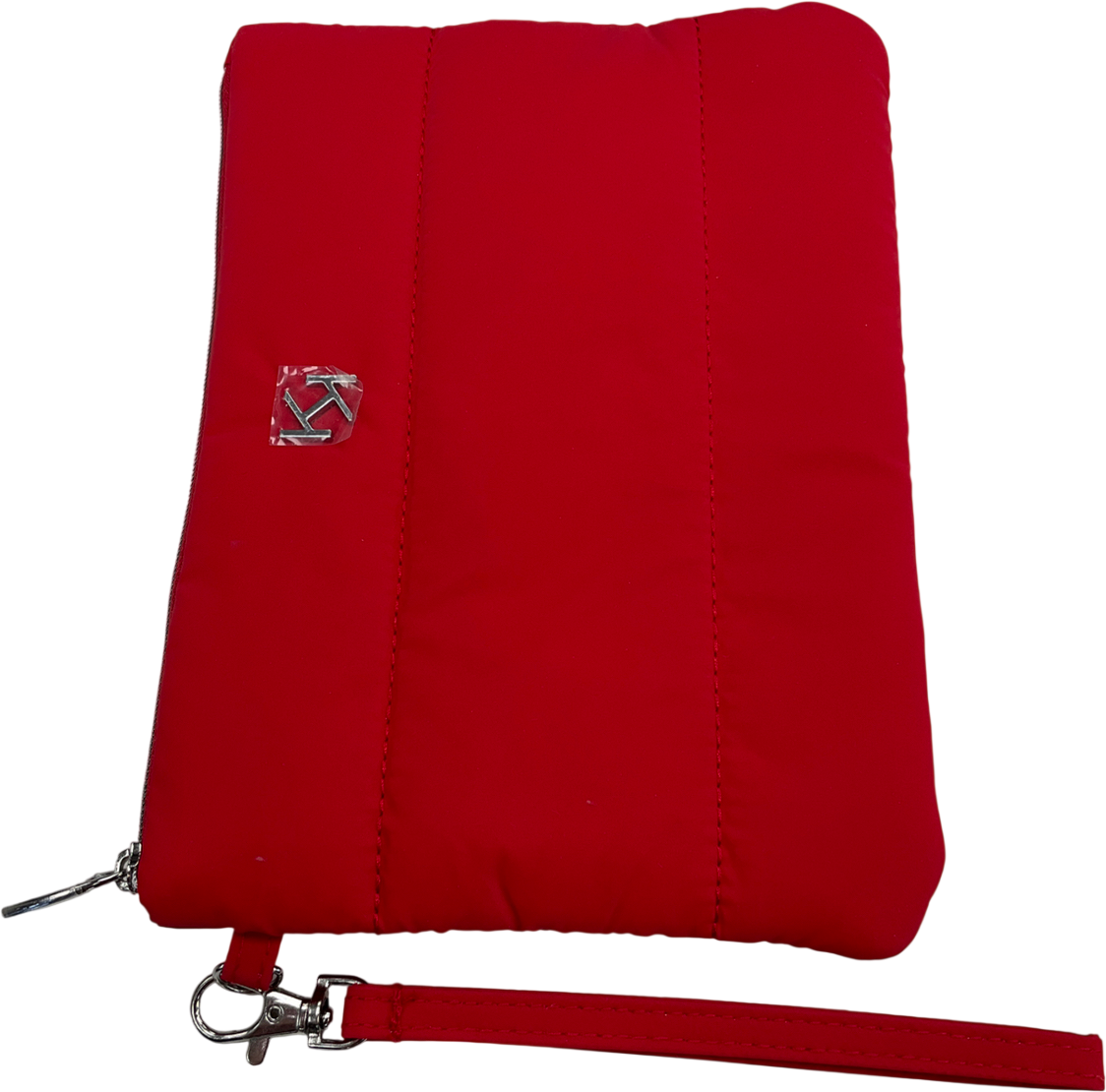 kiko Red Padded Zip Pouch One Size