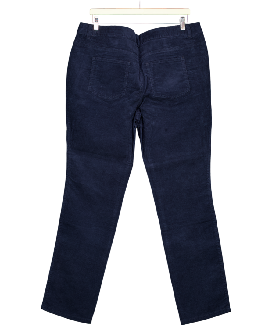 Boden Blue High Rise Straight Cord UK 18