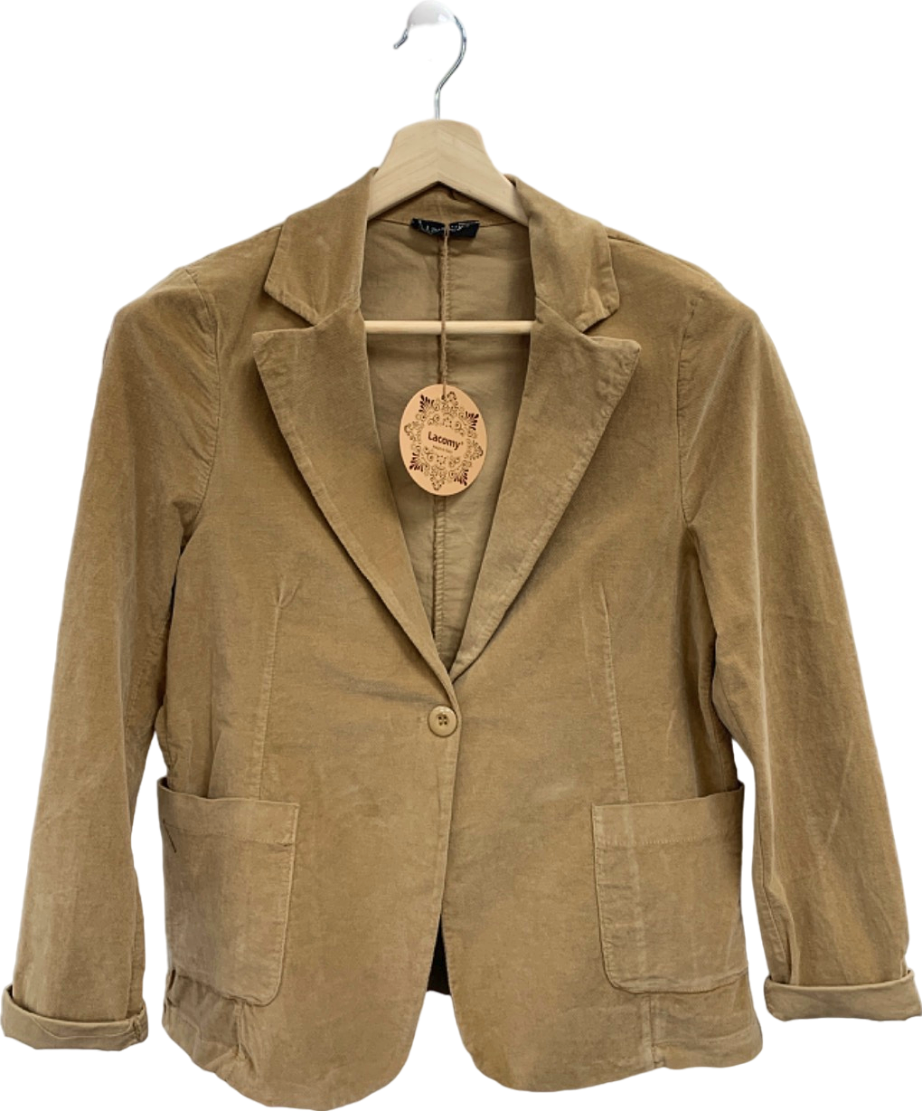 Lacomy Beige Cotton Blazer UK M