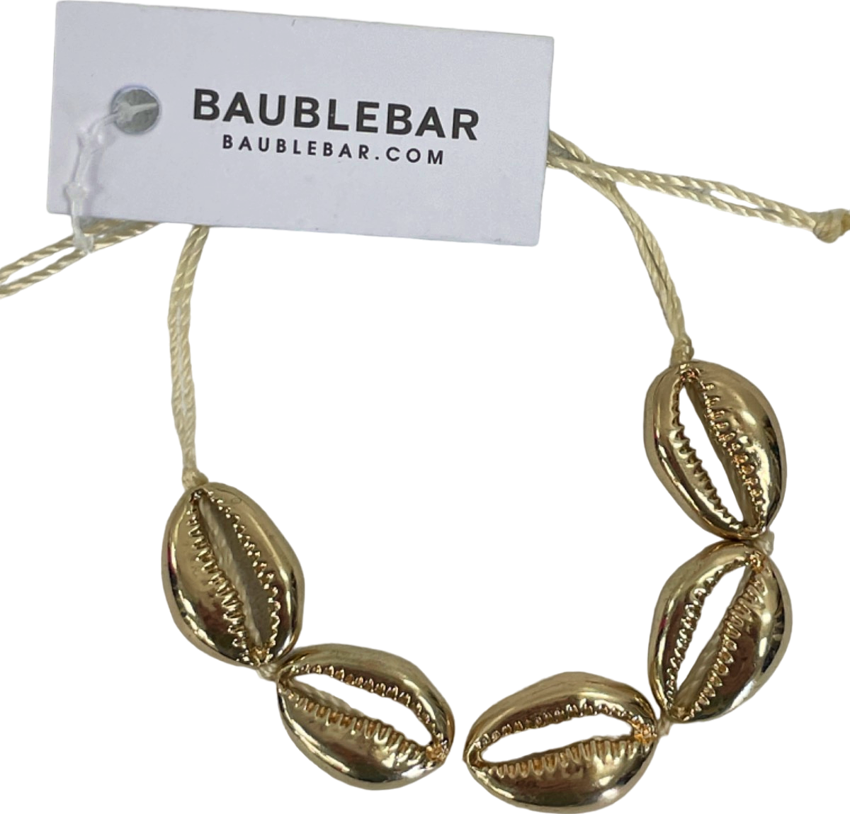 BaubleBar Gold Shell Bracelet One Size