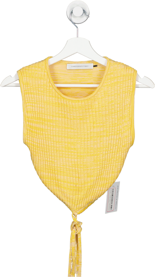 Christopher Esber Yellow Knitted Tie Top UK XS