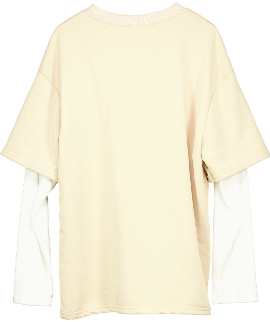 Sumwon Beige 88 Layered Look Top UK L