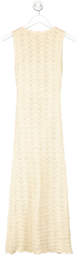 DISSH Nude Gisele Buttermilk Crochet Dress UK S