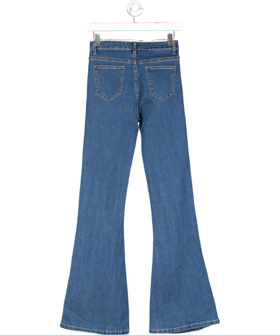 Edikted Blue Skinny Flare Jeans UK S